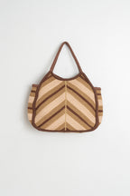 Herringbone Tote Bag - Chocolate