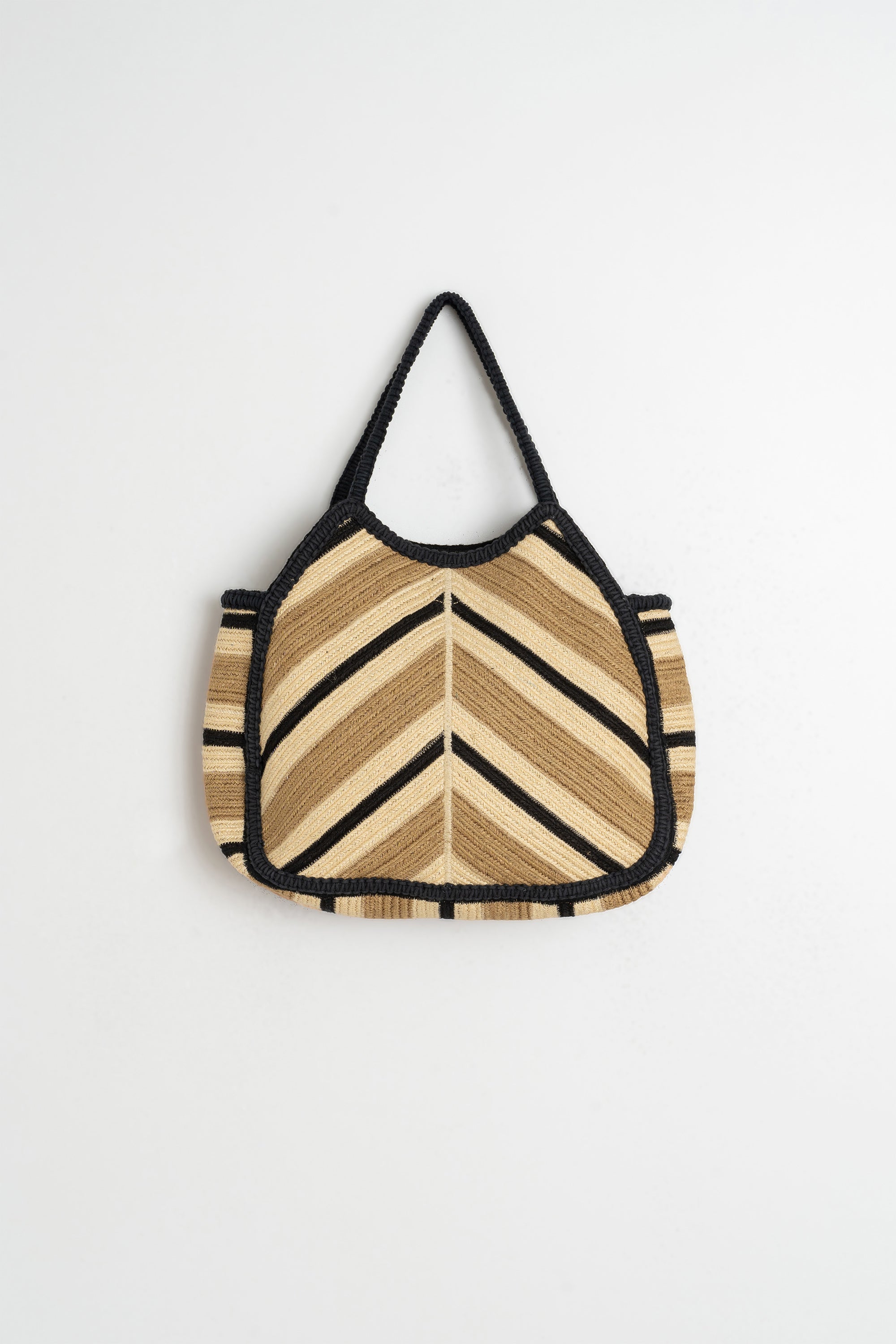Herringbone Tote Bag - Black