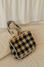 Bolso Tote de Rafia - Negro