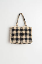 Bolso Tote de Rafia - Negro