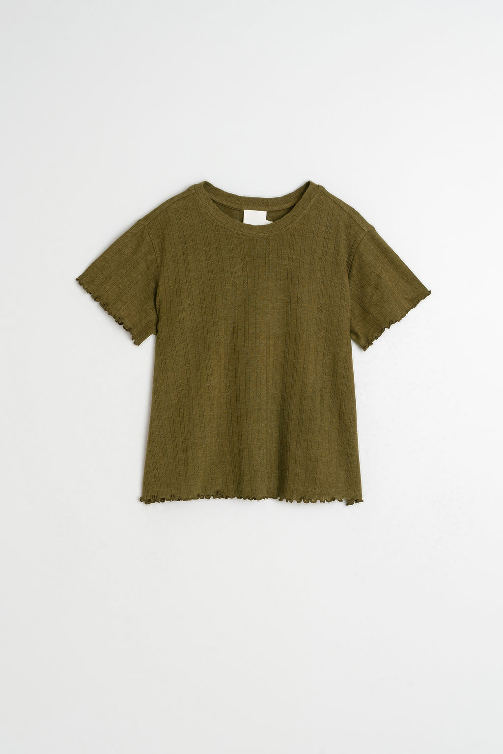 Chemise Courte Côtelée - Kaki