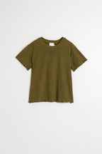 Chemise Courte Côtelée - Kaki