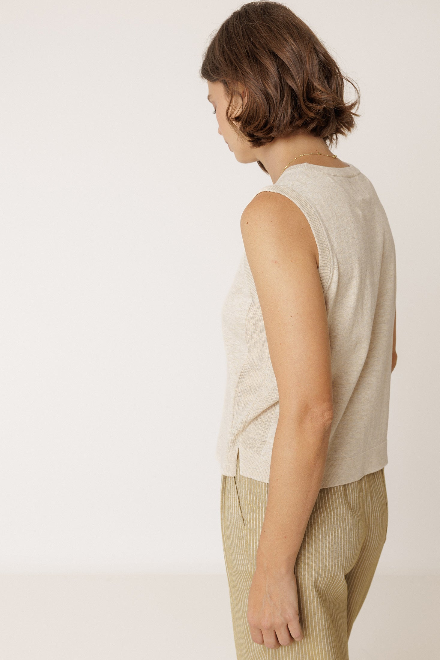 Gilet En Coton Biologique - Beige