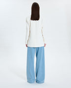 Ecru crepe suit jacket_3