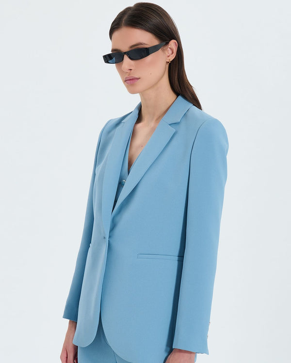 Veste de costume en crêpe bleu_1