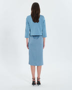 Short blue satin jacket_3