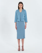 Short blue satin jacket_4