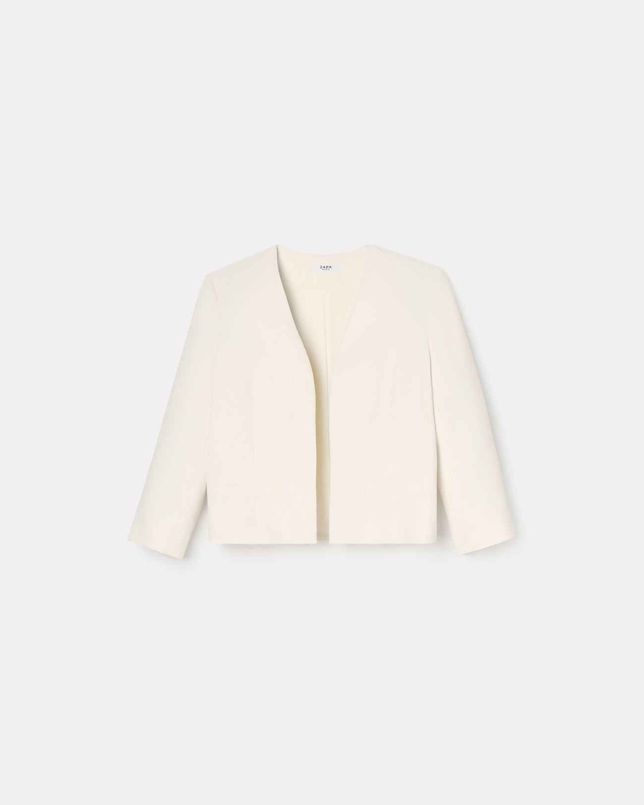 Chaqueta corta de crepe crudo_4