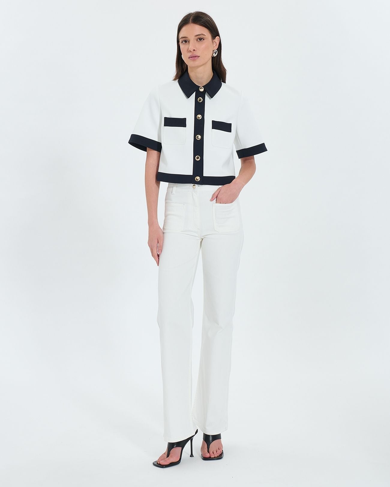Chemise courte bicolore_2