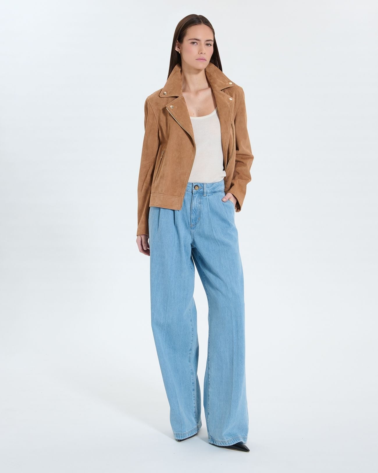 Beige suede perfecto_2