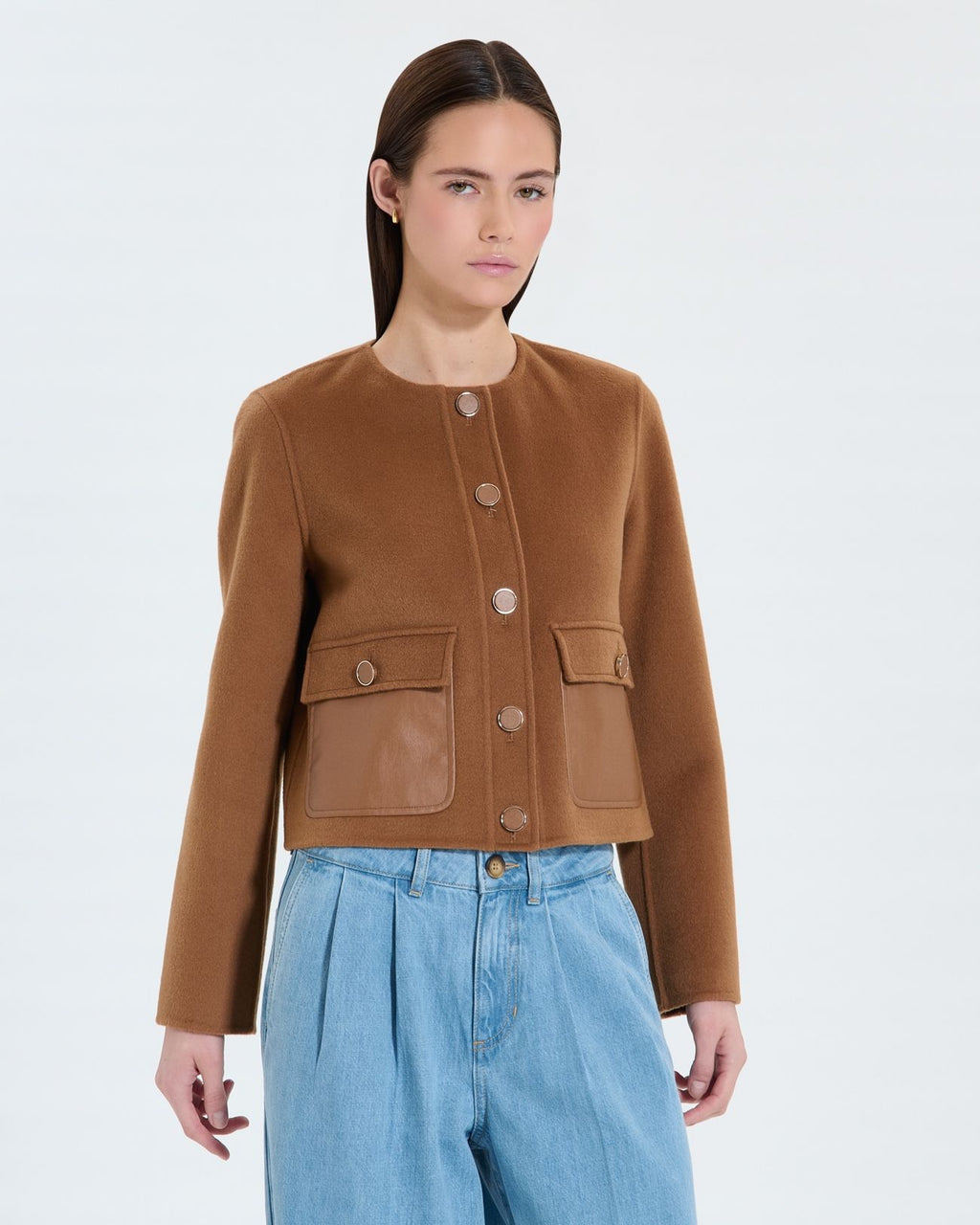 Veste courte camel_1