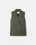Army crepe sleeveless jacket_6