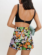 Short Iseven - Flower Power Noir