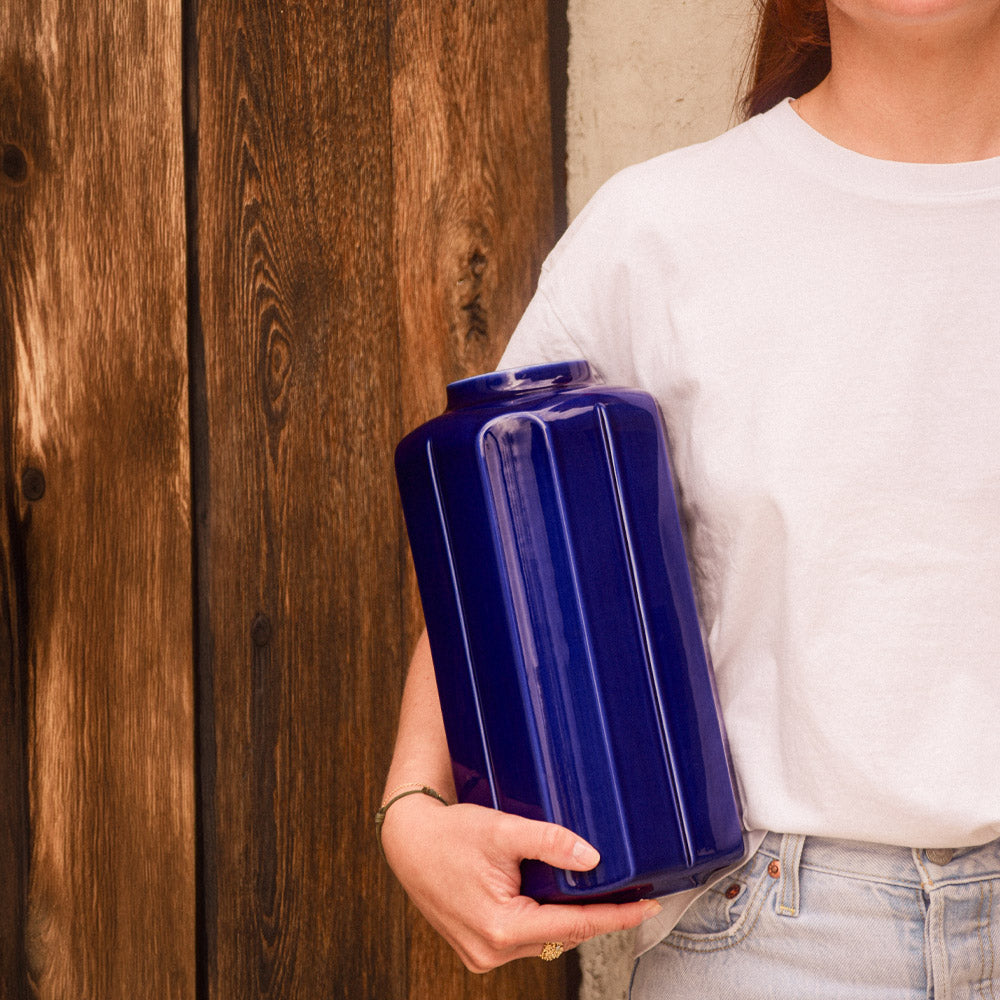 Vase Alto - Indigo