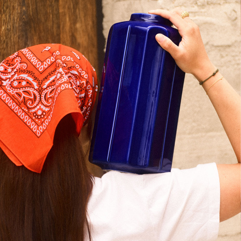 Vase Alto - Indigo