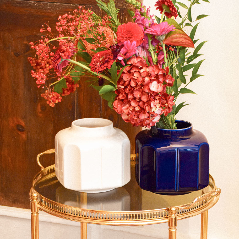 Vase Baixo - Indigo