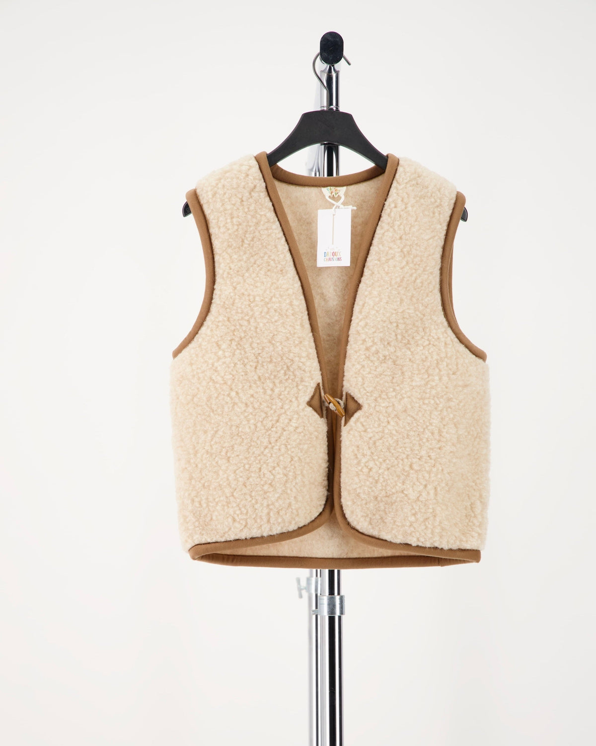 Chaleco Sin Mangas de Borrego - Varso - Beige