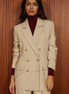 Chaqueta verde oliva - Crema