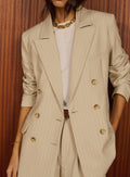 Chaqueta verde oliva - Crema