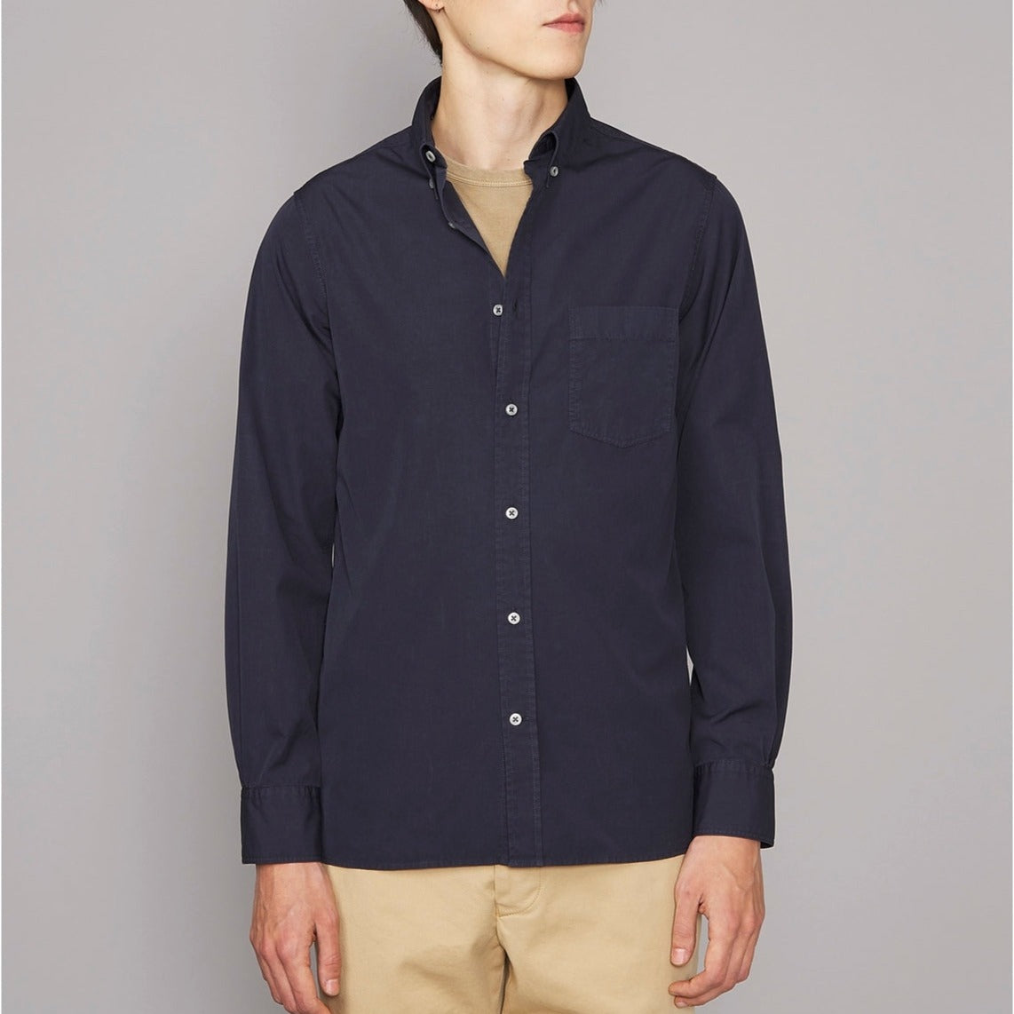 Chemise Arsene Bd Pgmt Dye Cot Pop - Dark Navy
