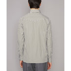 Chemise Alex Itl Stripe Cotton Pop - Olive/White