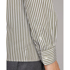 Chemise Alex Itl Stripe Cotton Pop - Olive/White