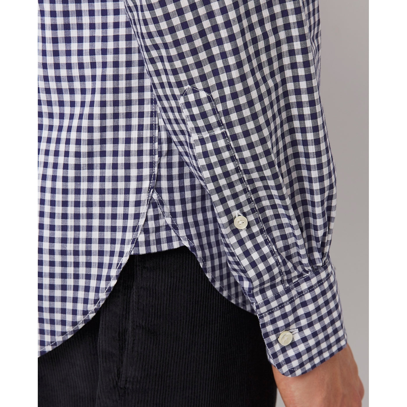 Chemise Lipp Shirt Cotton Gingham - White/Navy