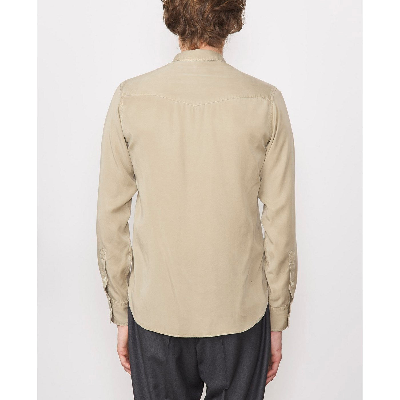 Chemise Lipp Pgmt Dye Tencel Stitch - Khaki