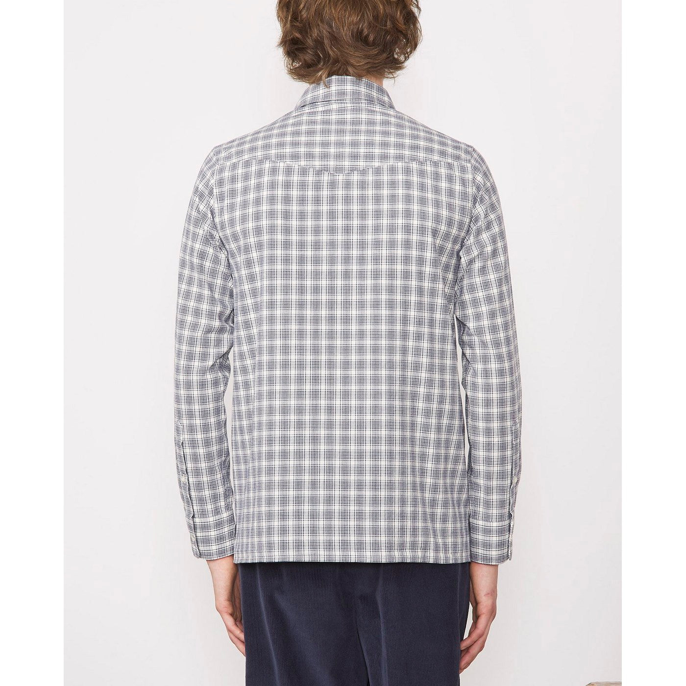 Chemise Arsene Organic Cotton Check - White/Navy