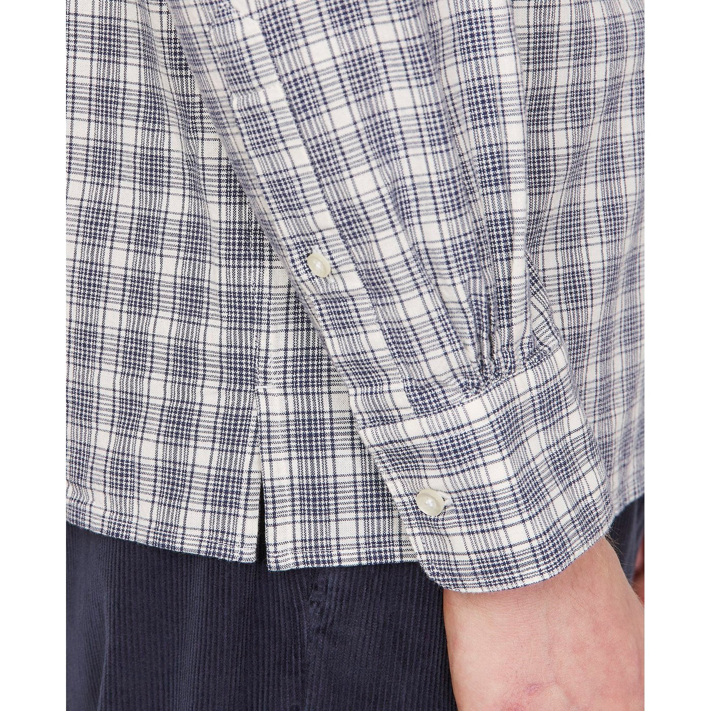 Chemise Arsene Organic Cotton Check - White/Navy
