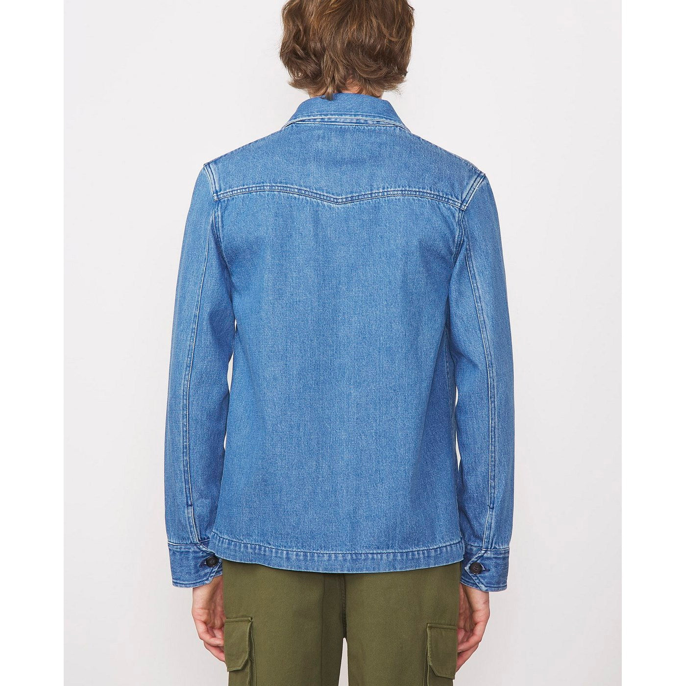 Sur Chemise Swan Overshirt Cotton Denim - Mid Blue