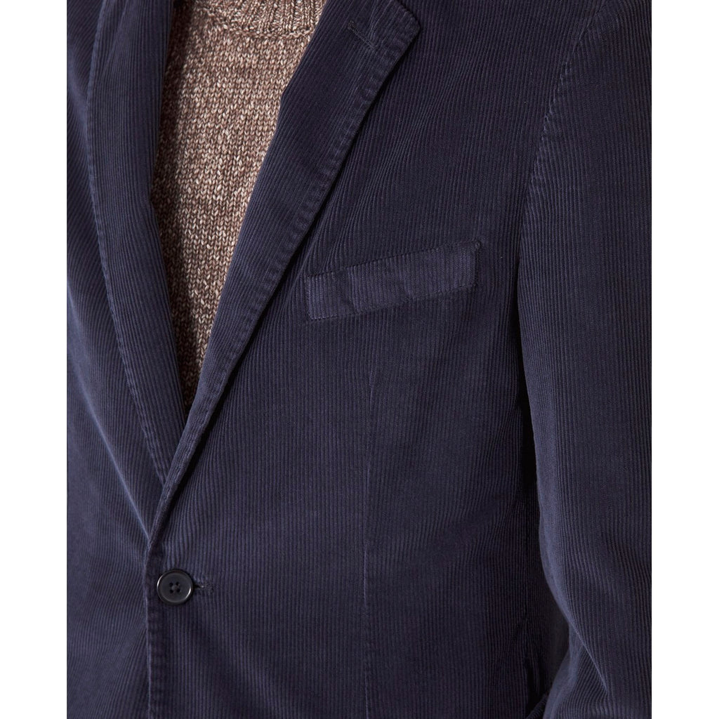 Tlg Veste 375 Jkt Ppkt Itl Co Modal Cord - Midnight Sky
