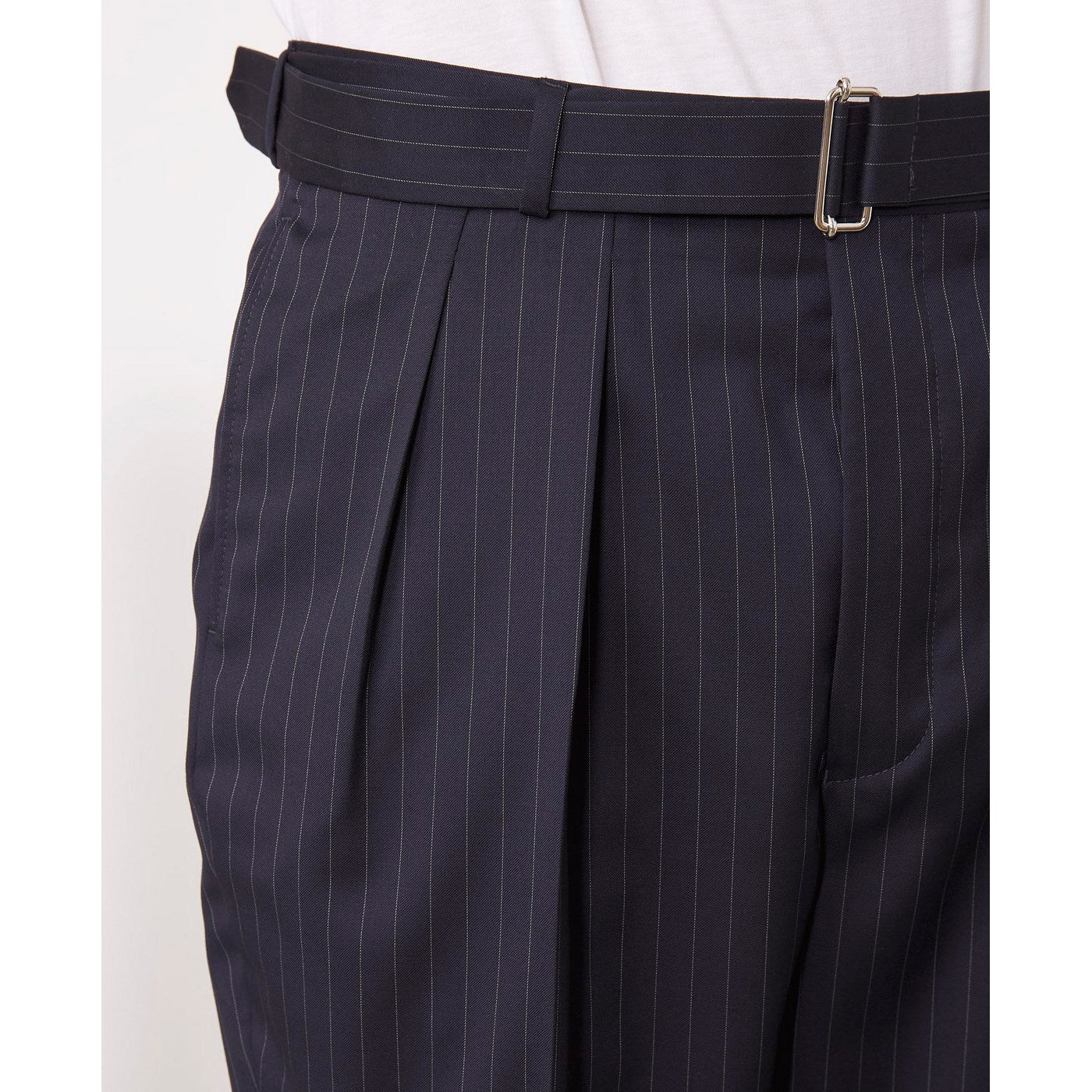 Tlg Pants Pierre Pts Itl Pinstripe Wool - Navy/White