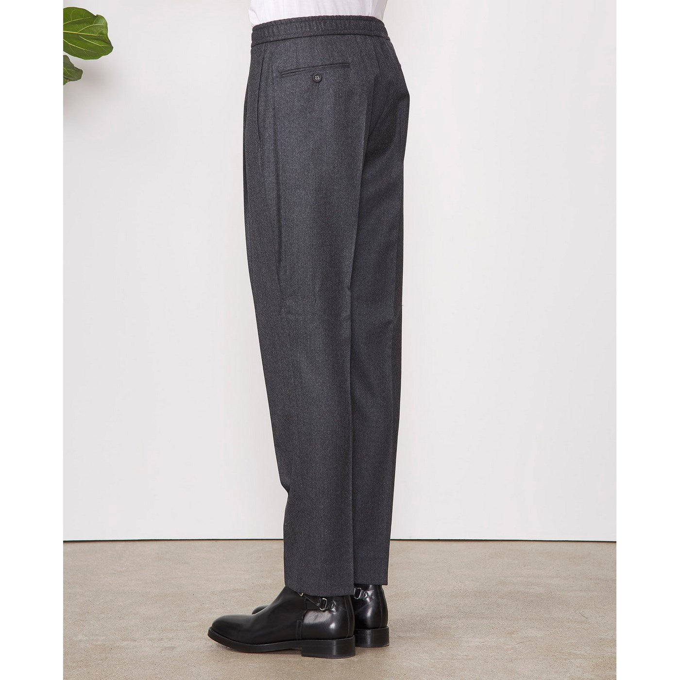 Tlg Pants Drew Pants Itl Worsted Wool - Dark Grey