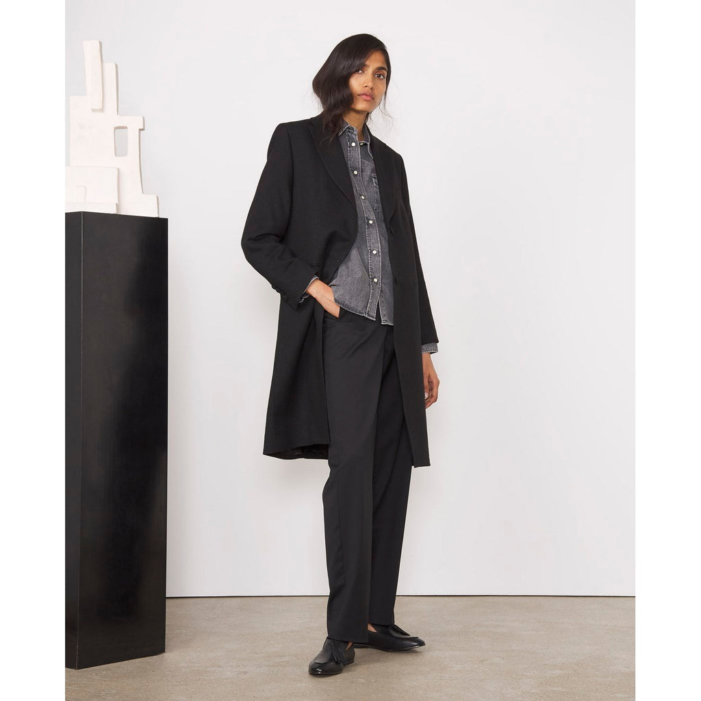 Manteaux Auriane Coat Itl Wool Twill - Black