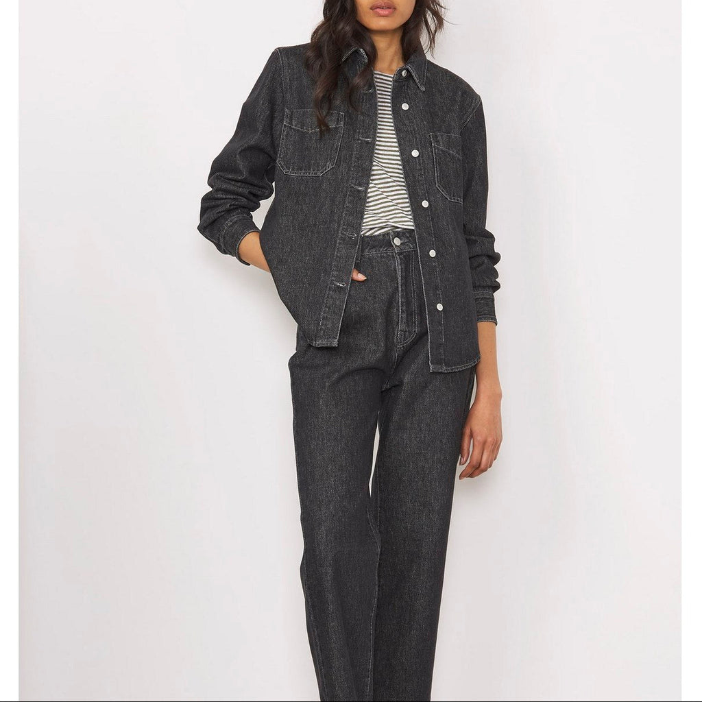 Chemise New Elizabeth Shi Washed Denim - Black