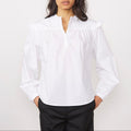 Chemise Charline White Cotton Poplin - White