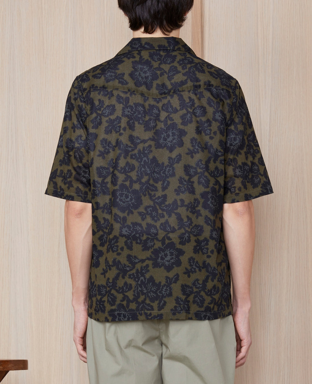 Chemise Erenss Jap Lighco Txtur Prnt - Olive/Green/Black