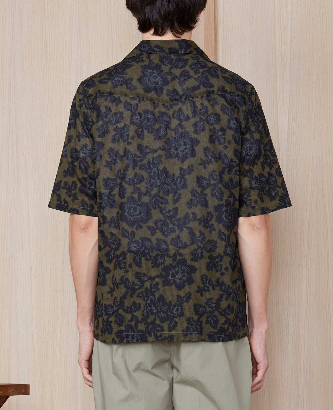 Chemise Erenss Jap Lighco Txtur Prnt - Olive/Green/Black