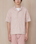 Chemise Eren Ss Co Embroi Flowers - Pink/Beige