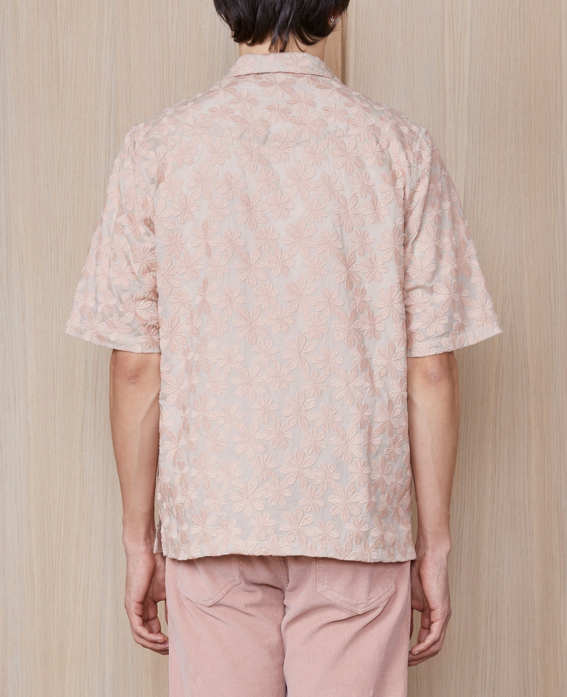 Chemise Eren Ss Co Embroi Flowers - Pink/Beige