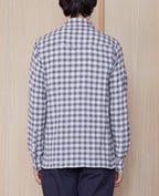 Chemise Alex Check Cotton Seersucker - Darkgrey/White