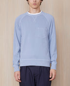 Sweat Chris Pigment Dye Cotton Flee - Stormblue