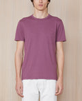 Tee Shirt Ss Tee Pkt Co Lin Ten Slub - Plumwine