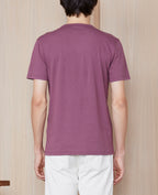 Tee Shirt Ss Tee Pkt Co Lin Ten Slub - Plumwine
