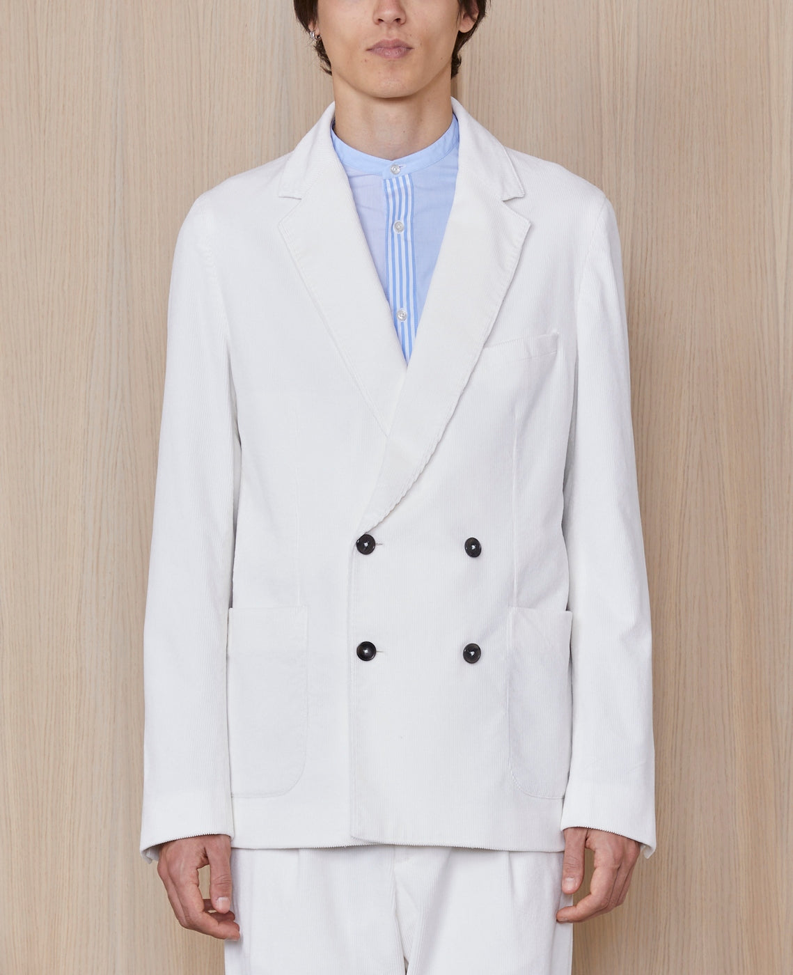 Tlg Veste Leon Jkt Gmtdye Itl Co Md Cord - Buttermilk