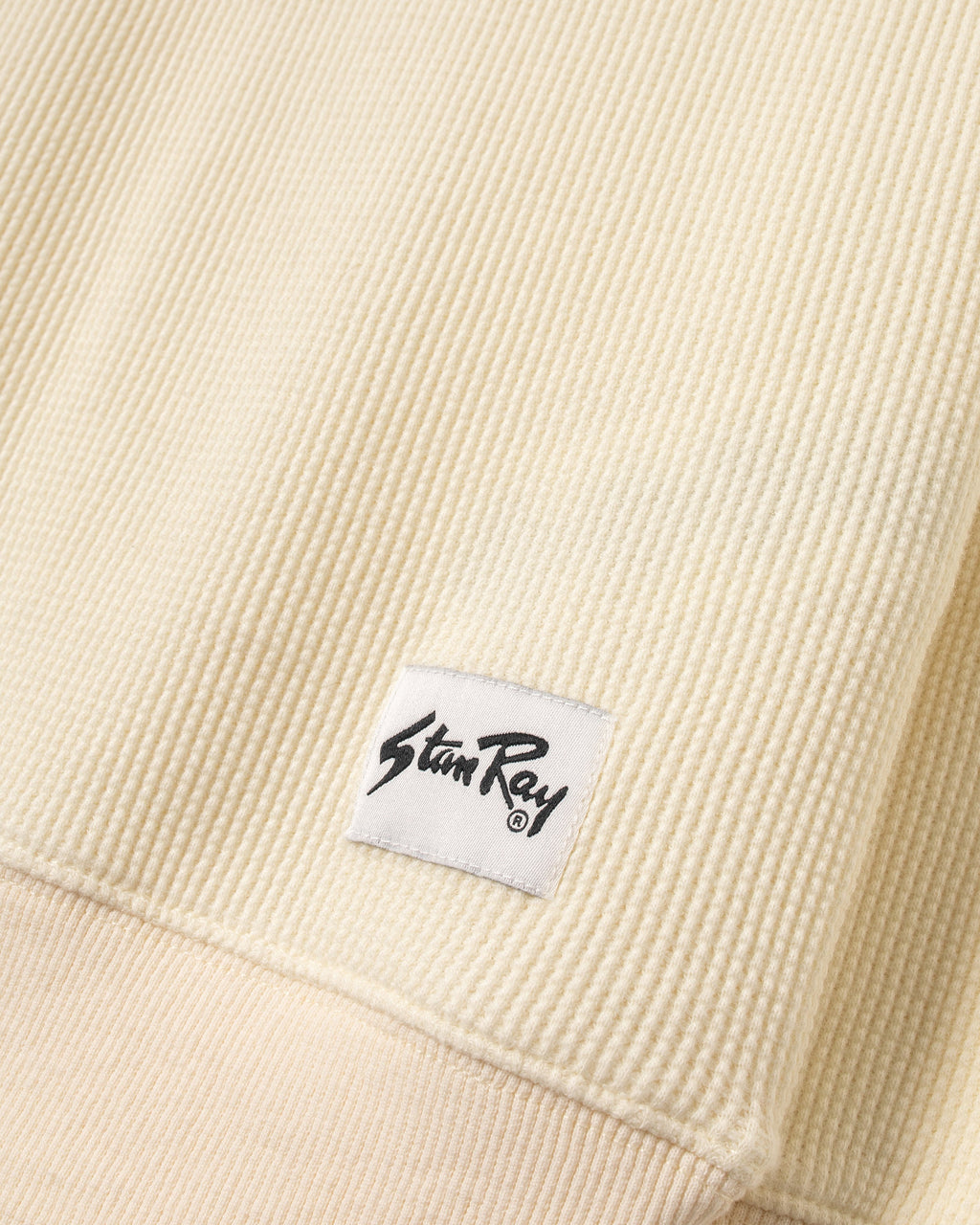 Waffle Long Sleeve Crew - Natural