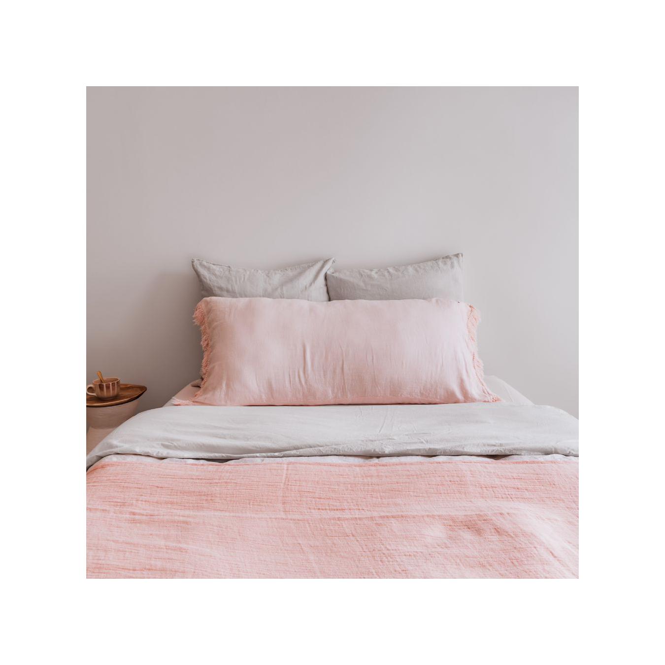 Manta con flecos - Warmyup - Blush