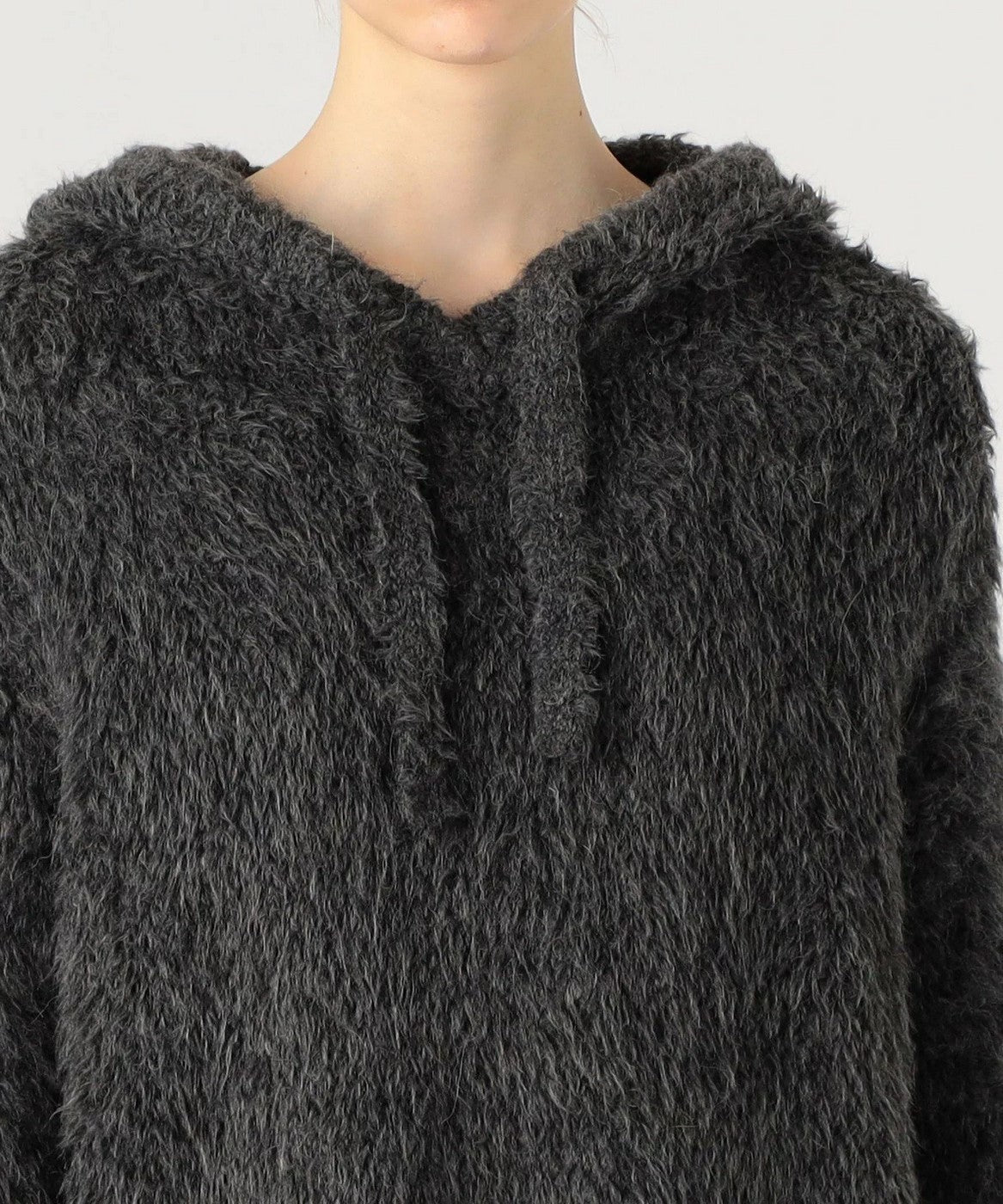 James Perse - Pull À Capuche En Laine Sherpa - Anthracite - Femme