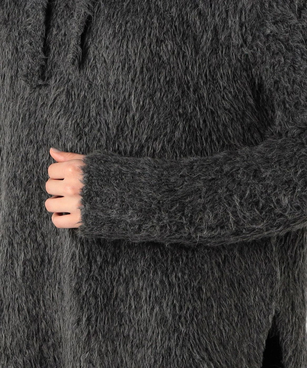 James Perse - Pull À Capuche En Laine Sherpa - Anthracite - Femme